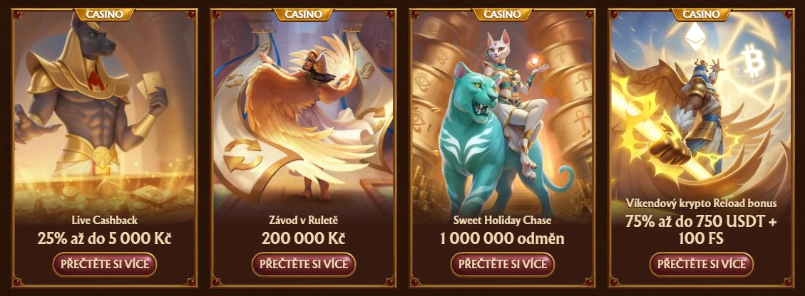 Získejte live cashback a krypto reload bonus v AmunRa kasinu