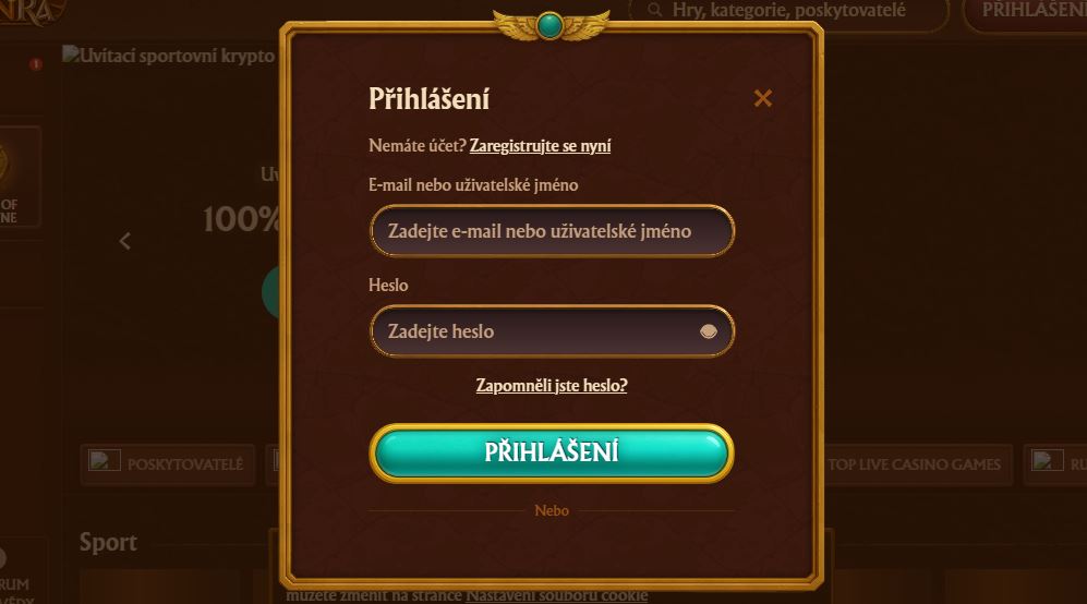 Přihlaste se do svého účtu pomocí emailu a hesla